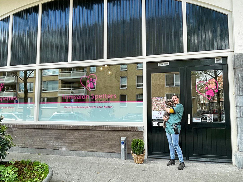 Trimsalon Spetters gevel - Hofboog